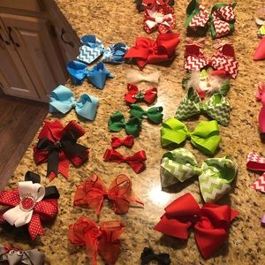 Lot of 52 Girls Bows - Gently used-Great condition